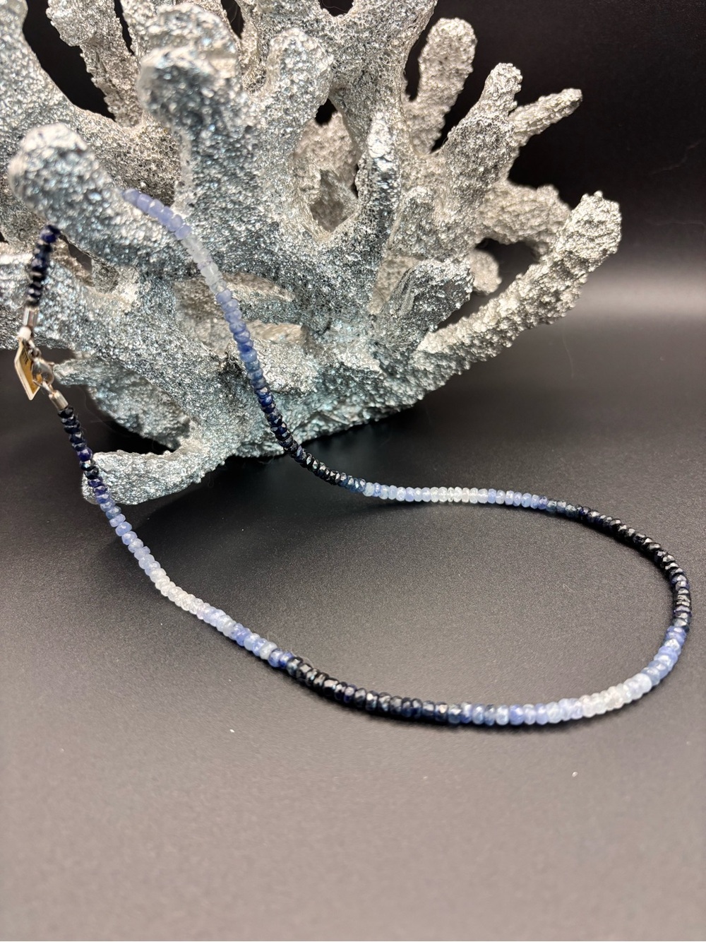 53 ct Blue Gradient Sapphire Gemstone Necklace NEW